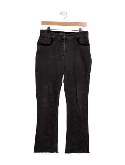 Pre-owned Etro Mid-rise Straight Leg Jeans In Black