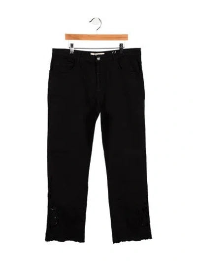 Pre-owned Etro Mid-rise Straight Leg Jeans In Black