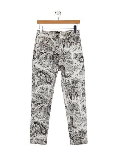 Pre-owned Etro Mid-rise Straight Leg Jeans In Blue