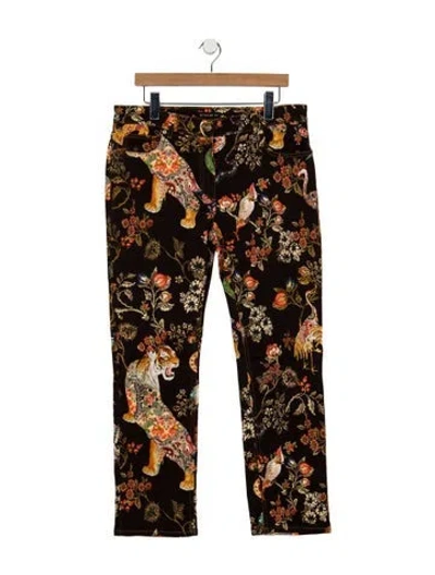 Pre-owned Etro Mid-rise Straight Leg Jeans In Brown