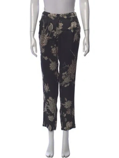 Pre-owned Etro Mid-rise Straight Leg Jeans In Gray