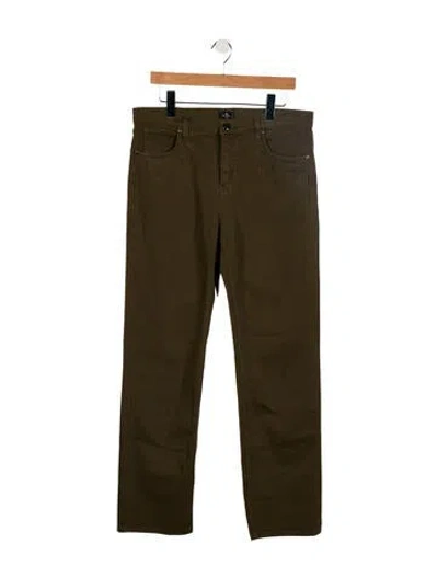 Pre-owned Etro Mid-rise Straight Leg Jeans In Green