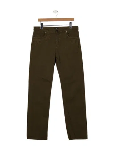 Pre-owned Etro Mid-rise Straight Leg Jeans In Green