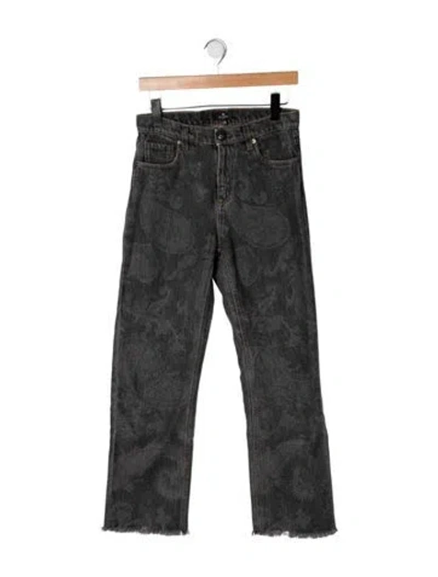 Pre-owned Etro Mid-rise Straight Leg Jeans In Green