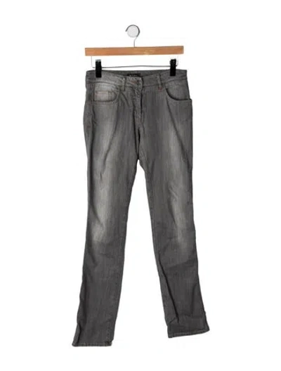 Pre-owned Etro Mid-rise Straight Leg Jeans In Green