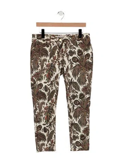 Pre-owned Etro Mid-rise Straight Leg Jeans In Multi