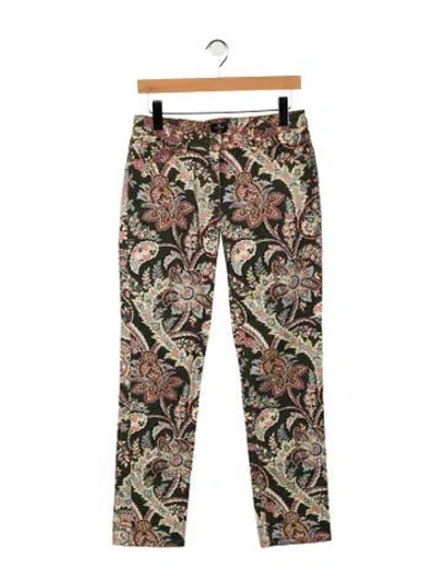 Pre-owned Etro Mid-rise Straight Leg Jeans In Multicolor