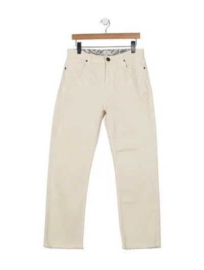 Pre-owned Etro Mid-rise Straight Leg Jeans In Neutrals