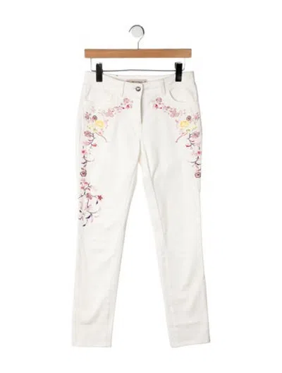 Pre-owned Etro Mid-rise Straight Leg Jeans In Neutrals/yellow