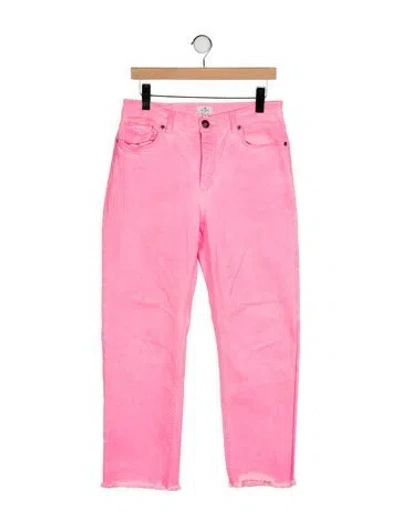 Pre-owned Etro Mid-rise Straight Leg Jeans In Pink