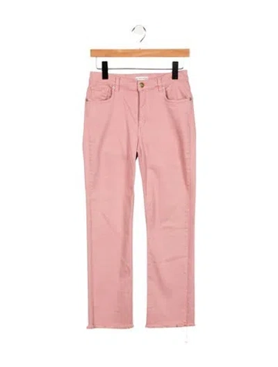 Pre-owned Etro Mid-rise Straight Leg Jeans In Pink