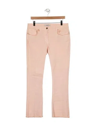 Pre-owned Etro Mid-rise Straight Leg Jeans In Pink