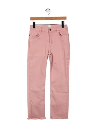 Pre-owned Etro Mid-rise Straight Leg Jeans In Pink