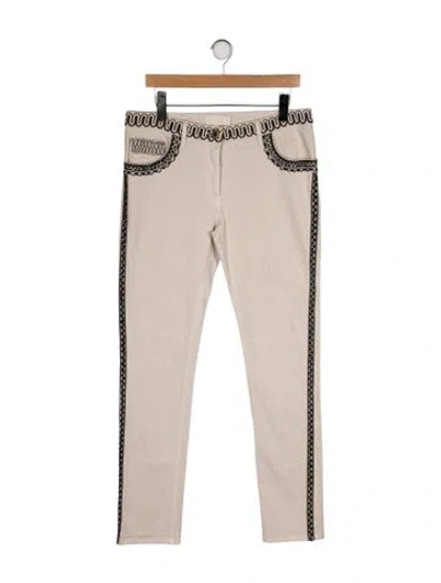 Pre-owned Etro Mid-rise Straight Leg Jeans W/ Tags In Neutral