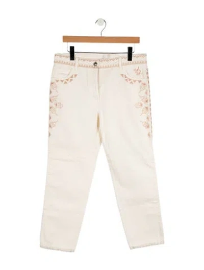 Pre-owned Etro Mid-rise Straight Leg Jeans W/ Tags In Neutral