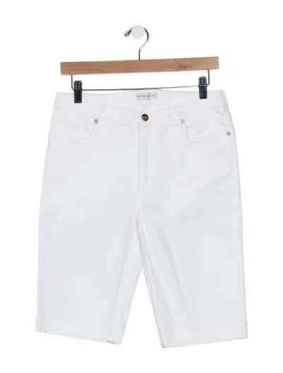 Pre-owned Etro Mid-rise Straight Leg Jeans In White