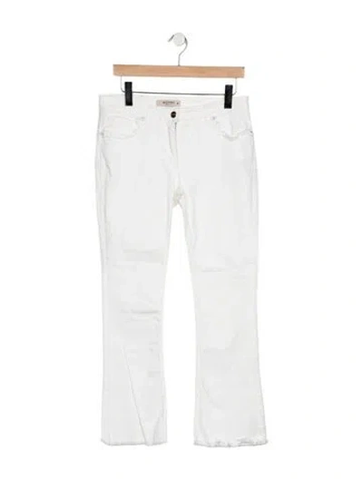 Pre-owned Etro Mid-rise Straight Leg Jeans In White