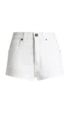 Etro Mid-rise Stretch-denim Mini Shorts In White