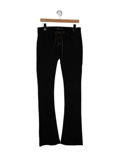 Pre-owned Etro Mid-rise Wide Leg Jeans In Black