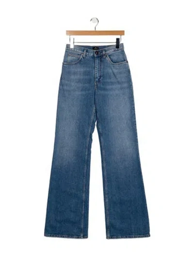 Pre-owned Etro Mid-rise Wide Leg Jeans In Blue