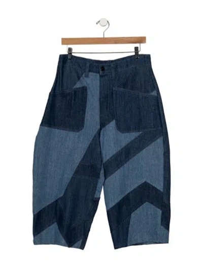 Pre-owned Etro Mid-rise Wide Leg Jeans In Blue