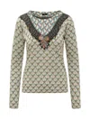Etro Milan Crew Neck Sweater In Green