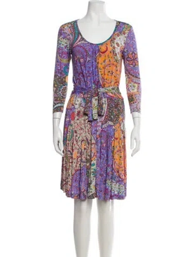 Pre-owned Etro Milano Mini Dress In Multi