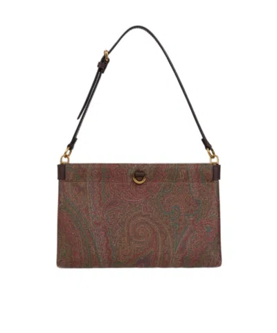 Etro Mini Arnica Clutch Talk In Brown