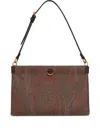 Etro Mini Arnica Paisley-patterned Shoulder Bag In Brown