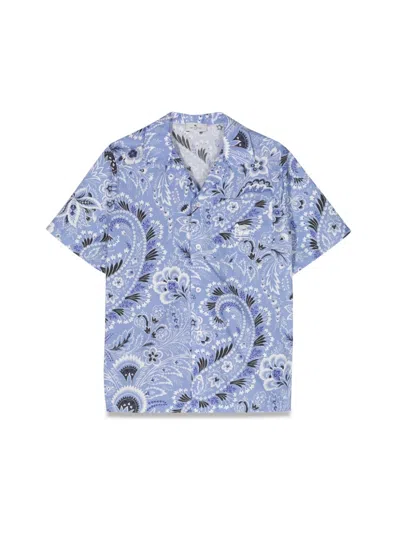 Etro Mini Cotton Shirt For Boys In Transparent