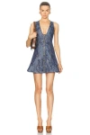 Etro Mini Denim Dress In Multi