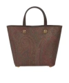 Etro Mini Double Handle Shoulder Bag In Brown