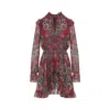 Etro High Neck Floral Print Mini Dress
