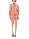 Etro Paisley Print Mini Dress In Pink
