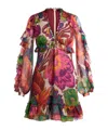 Etro Mini Dress With Maxi Floral Print In Multicolour