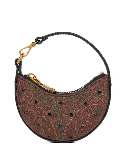 Etro Mini Essential Hobo Shoulder Bag In 褐色
