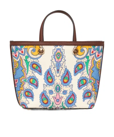 Etro Mini Essential Shoulder Bag In Multicolor