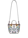 Etro Essential Mini Printed Canvas Bag In White