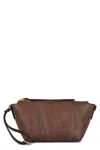 Etro Multicolor Leather Shoulder Bag In Brown