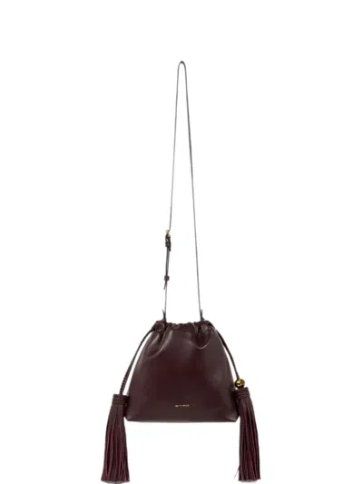 Etro Kalispera Small Shoulder Bag Adjustable Strap In Burgundy