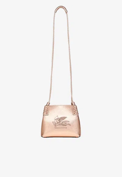 Etro Mini Libra Laminated Leather Shoulder Bag