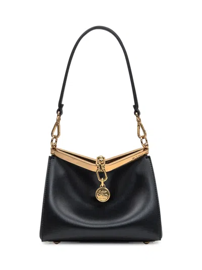 Etro Mini Luxury Calfskin Shoulder Bag In Black
