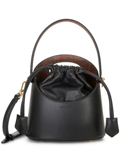 ETRO MINI SATURNO LEATHER BUCKET BAG