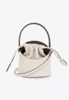 Etro Mini Saturno Leather Shoulder Bag In Cream