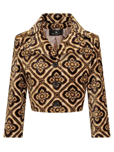 Etro Mini Short Blazer In Fantasia