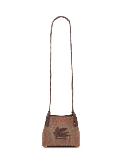 Etro Mini Shoulder Bag In Marrone