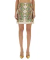 Etro Silk Mini Skirt In Green