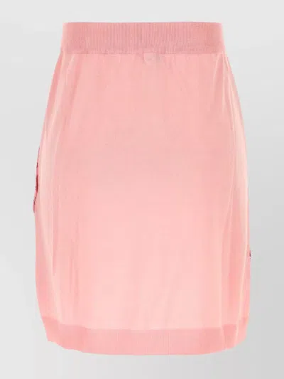 Etro Mini Skirt Cotton Blend Waistband Pattern Hem