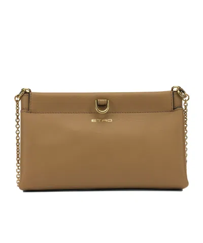 Etro Mini Talk Clutch Bag In Brown