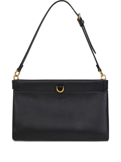 Etro Mini Talk Leather Shoulder Bag In Black